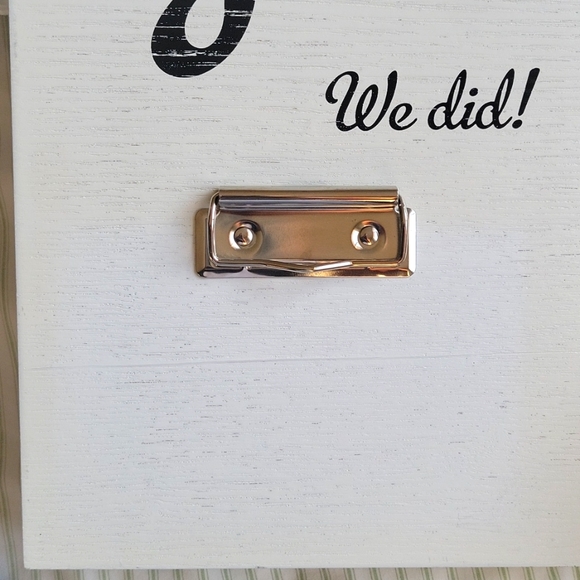 Hanging Board with Clip Wedding Announcement Baby Shower Engagement - Picture 9 of 9